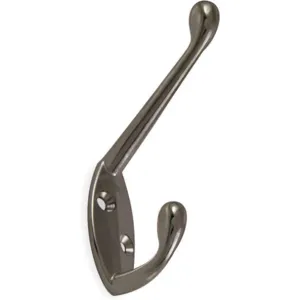 APPROVED VENDOR 1XNE2 Coat Hook 2 Hook Ends Nickel | AB4FNZ