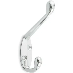 APPROVED VENDOR 1XNE4 Coat Hook 2 Hook Ends Chrome | AB4FPB 1XNE2