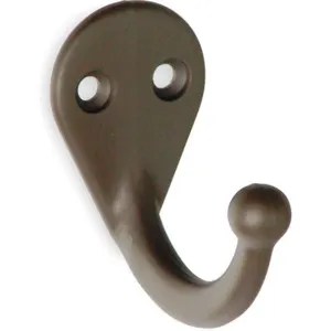 APPROVED VENDOR 1XNH3 Coat And Hat Hook Bronze L 1 3/4 In | AB4FPT