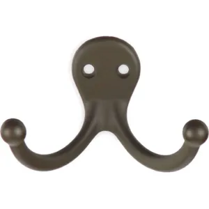 APPROVED VENDOR 1XNH4 Coat And Hat Hook Bronze L 1 1/16 In | AB4FPU