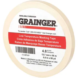 APPROVED VENDOR 20PJ07 Masking Tape Natural 1/2 Inch x 60 Yard | AB4ZHK