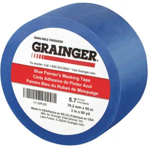 APPROVED VENDOR 20PJ25 Masking Tape 60 Yard Length x 3 Inch Width Blue | AB4ZJD