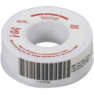 APPROVED VENDOR 21TF28 Sealant Tape 1/4 x 520 In | AB6JCQ