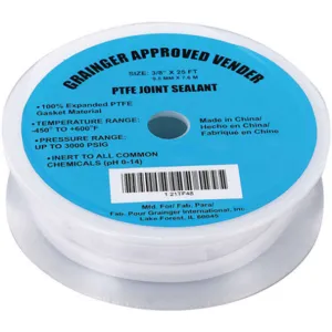 APPROVED VENDOR 21TF48 Ptfe Joint Sealant 3/8 x 25 Feet | AB6JDJ