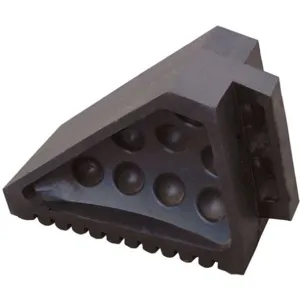 APPROVED VENDOR 22XW83 Wheel Chock Molded Rubber Black | AB7GDW