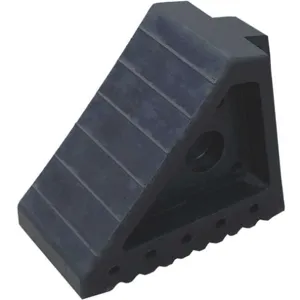 APPROVED VENDOR 22XW85 Wheel Chock Molded Rubber Black | AB7GDY