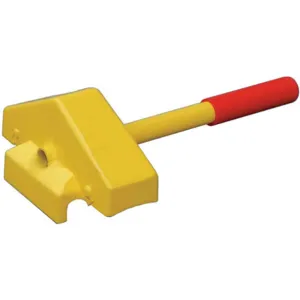 APPROVED VENDOR 22XW91 Rail Car Wheel Chock Steel Yellow | AB7GEE