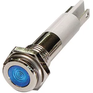 APPROVED VENDOR 24M063 Flat Indicator Light Blue 12vdc | AB7YHM