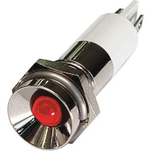 APPROVED VENDOR 24M090 Protrude Indicator Light Red 110vac | AB7YJR