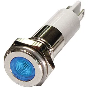 APPROVED VENDOR 24M096 Flat Indicator Light Blue 12vdc | AB7YJY