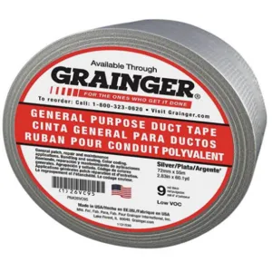 APPROVED VENDOR 26VC95 Duct Tape 72mm x 55m Silver 9 Mil | AB8PVU