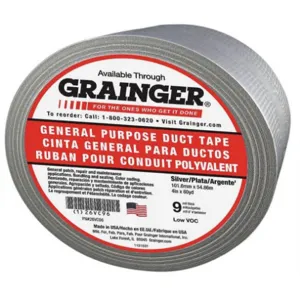 APPROVED VENDOR 26VC96 Duct Tape 4 Inch x 60 Yard Silver9 Mil | AB8PVV