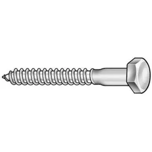 APPROVED VENDOR 27AL5/16X2 Hex Lag Screw 18-8 Stainless Steel 5/16 x 2 Length - PK 600, 600PK | AC6VXB 36M017