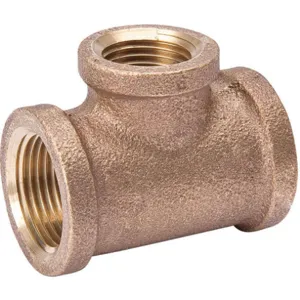 APPROVED VENDOR 2CFH4 Reducing Tee 1 x 1 x 1/2 Inch Red Brass | AB9DYC