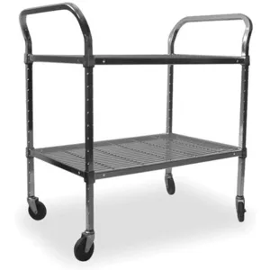 APPROVED VENDOR 2HDD3 Wire Cart 2 Shelf 48x18x39 Chrome | AC2AFB