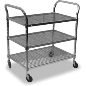 APPROVED VENDOR 2HDG4 Wire Cart 3 Shelf 36x24x39 Zinc | AC2AGB