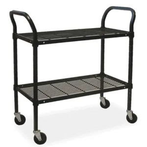 APPROVED VENDOR 2HDJ2 Wire Cart 2 Shelf 60x24x39 Black | AC2AGN