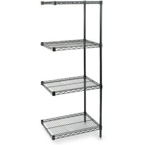 APPROVED VENDOR 2KPP3 Shelving Add-on H 63 W 48 D 18 Black | AC2JQE