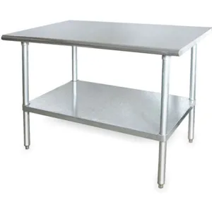 APPROVED VENDOR 4UEK4 Adjustable Height Worktable Width 60 With Galvanised Undershelf | AD9QPF