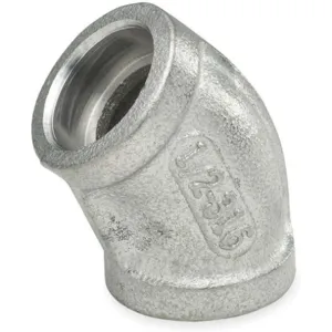 SHARON PIPING S5034F 004 Elbow 45 Degree 1/2 Inch 304 Stainless Steel | AC3KGC 2UB97