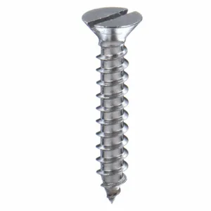 APPROVED VENDOR 2WE43 Metal Screw Flat #6 3/8 Inch Length, 100PK | AC3UCK