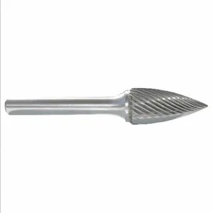 APPROVED VENDOR 310-001155 Flame Bur, Single Cut, 1/4 Inch Shank Dia., 5/8 Inch Head Dia., 1-7/16 Inch Length of Cut | CN2TND 19D736