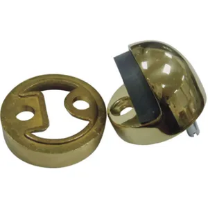 APPROVED VENDOR 33J814 Dome Door Stop Floor-mount Brass | AC6ERY