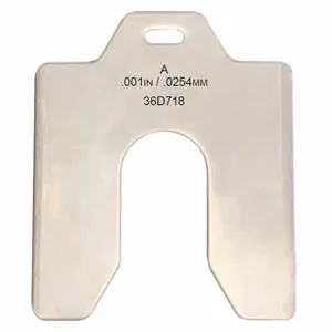 APPROVED VENDOR 36D718 Slotted Shim 2 x 2 In x 0.001in - Pack Of 20 | AC6TRZ