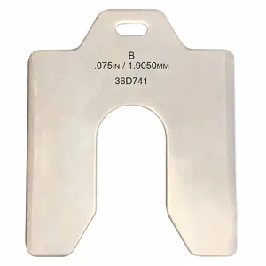 APPROVED VENDOR 36D741 Slotted Shim 3 x 3 In x 0.075in - Pack Of 10 | AC6TTZ