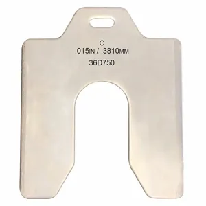 APPROVED VENDOR 36D750 Slotted Shim 4 x 4 In x 0.015in - Pack Of 20 | AC6TUJ