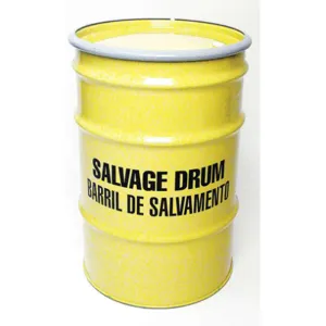 APPROVED VENDOR 3780EY Salvage Drum 30 Gallon Yellow Steel 20in | AF4EGV 8TP43