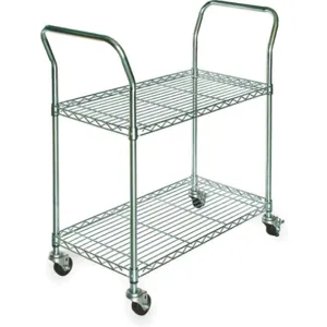 APPROVED VENDOR 3TPA7 Wire Cart 2 Shelf 41x18x39 Zinc Inch | AD2RLV