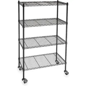 APPROVED VENDOR 3TPD4 Wire Cart 4 Shelf L48 x W18 x H67 Inch | AD2RML