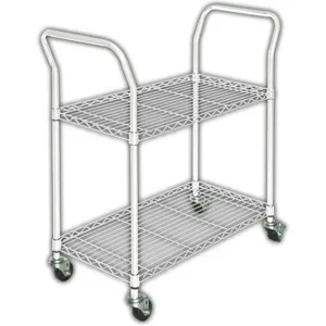 APPROVED VENDOR 3TPE3 Wire Cart 2 Shelf L53 x W24 x H39 Inch | AD2RMV