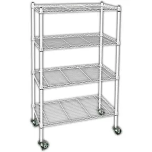 APPROVED VENDOR 3TPE4 Wire Cart 4 Shelf L36 x W18 x H67 Inch | AD2RMW