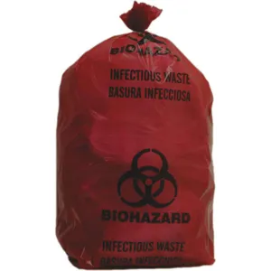 APPROVED VENDOR 3UAF3 Biohazard Bag Red 3 Gallon - Pack Of 200 | AD2TUH