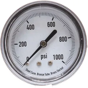 APPROVED VENDOR 4CFA5 Panel Mount Pressure Gauge U Clamp 2-1/2 | AD6XHC