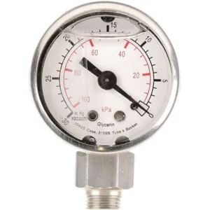 APPROVED VENDOR 4CFD8 Vacuum Gauge Liquid Filled 1-1/2 In | AD6XJA