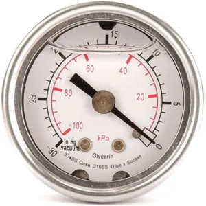 APPROVED VENDOR 4CFL6 Pressure Gauge Liquid Filled 1-1/2 In | AD6XJF