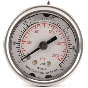 APPROVED VENDOR 4CFL8 Pressure Gauge Liquid Filled 1-1/2 In | AD6XJH