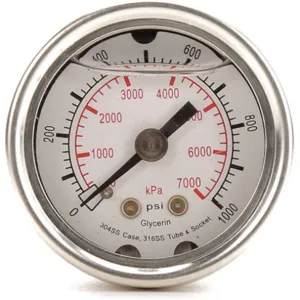 APPROVED VENDOR 4CFN2 Pressure Gauge Liquid Filled 1-1/2 In | AD6XJL