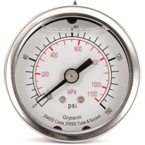 APPROVED VENDOR 4CFP2 Pressure Gauge Liquid Filled 2 In | AD6XJW