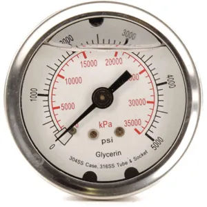 APPROVED VENDOR 4CFR1 Pressure Gauge Liquid Filled 2 In | AD6XKE