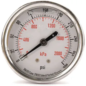 APPROVED VENDOR 4CFR9 Pressure Gauge Liquid Filled 2-1/2 In | AD6XKN