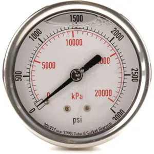 APPROVED VENDOR 4CFU5 Pressure Gauge Liquid Filled 2-1/2 In | AD6XKU