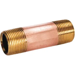 APPROVED VENDOR 4TJL9 Nipple 1/2 x 2 Inch Length Red Brass | AD9LTA