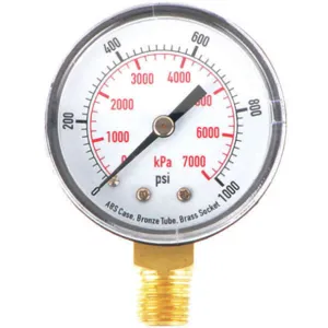 APPROVED VENDOR 4EFA5 Pressure Gauge Test 2 In | AD7GFU