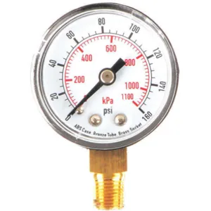 APPROVED VENDOR 4FLR3 Pressure Gauge Test 1-1/2 In | AD7MZB