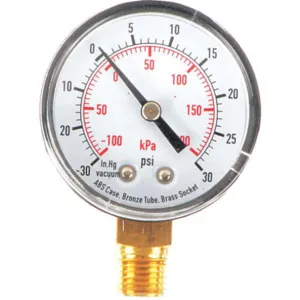 APPROVED VENDOR 4FLT6 Compound Gauge Test 2 In | AD7MZP