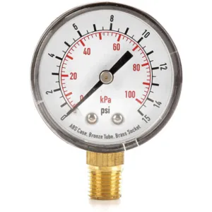 APPROVED VENDOR 4FLT7 Pressure Gauge Test 2 In | AD7MZQ